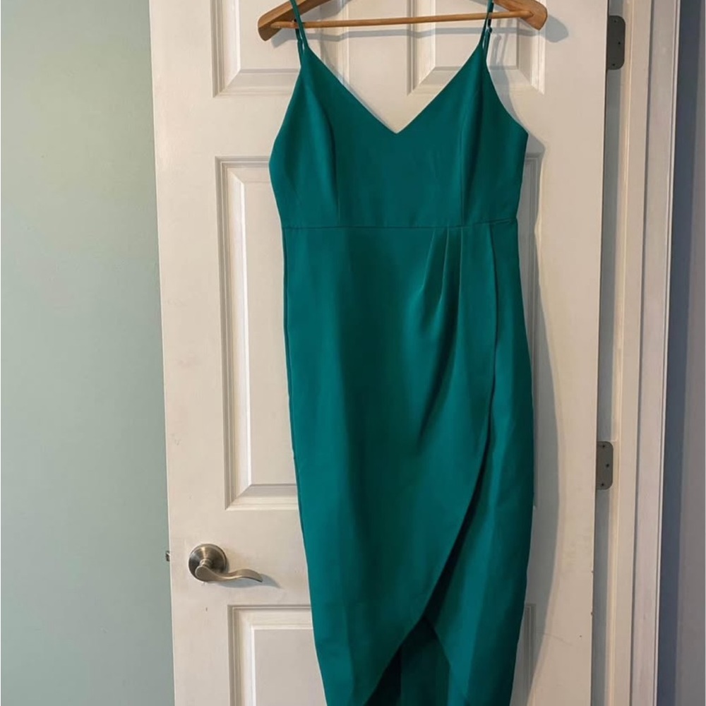Elegant Teal Sleeveless Dress